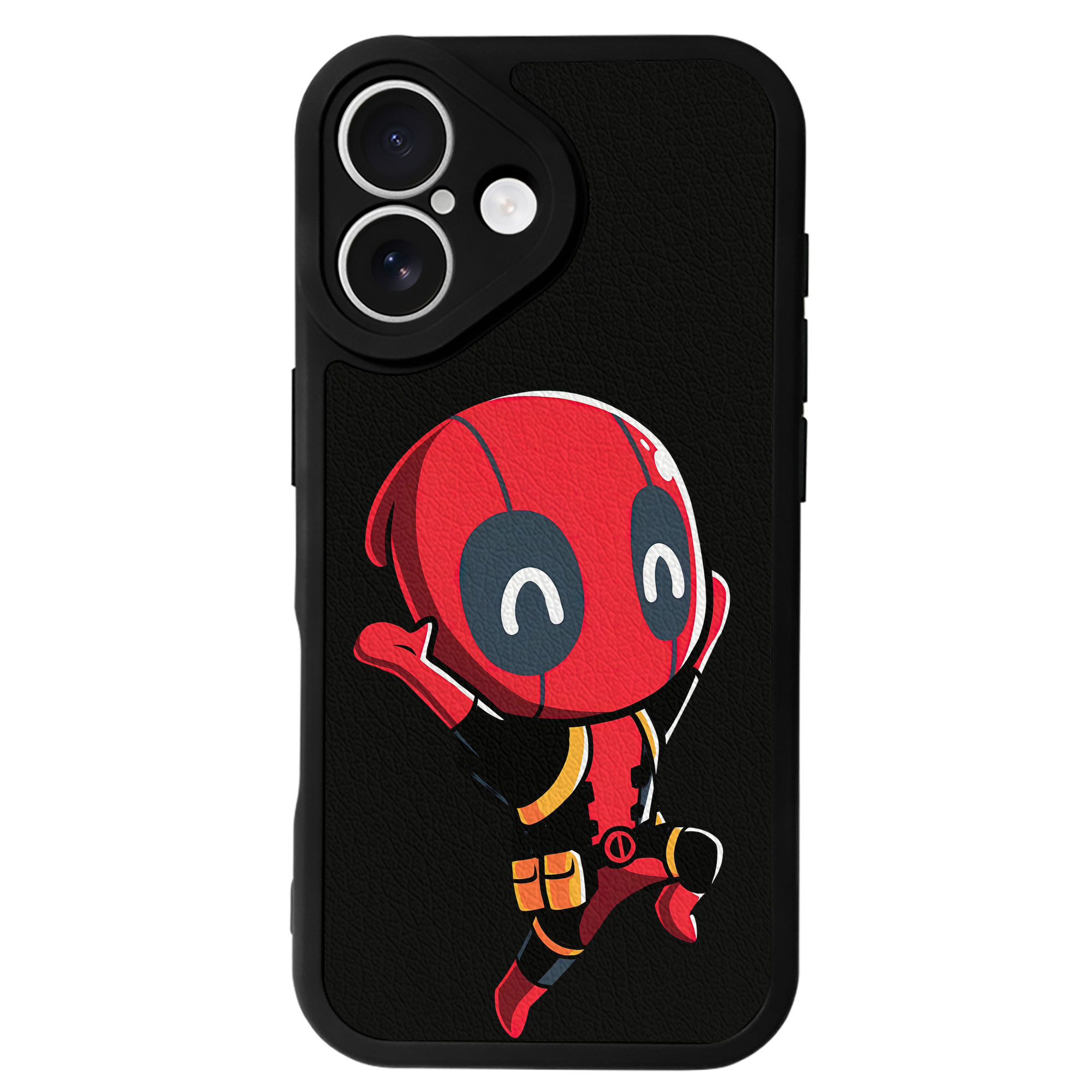 （画像用） Deadpool デッドプール 【iPhone 16シリーズ対応】シリコンスマホケース（レザー調） 材質：シリコン